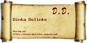 Dinka Delinke névjegykártya